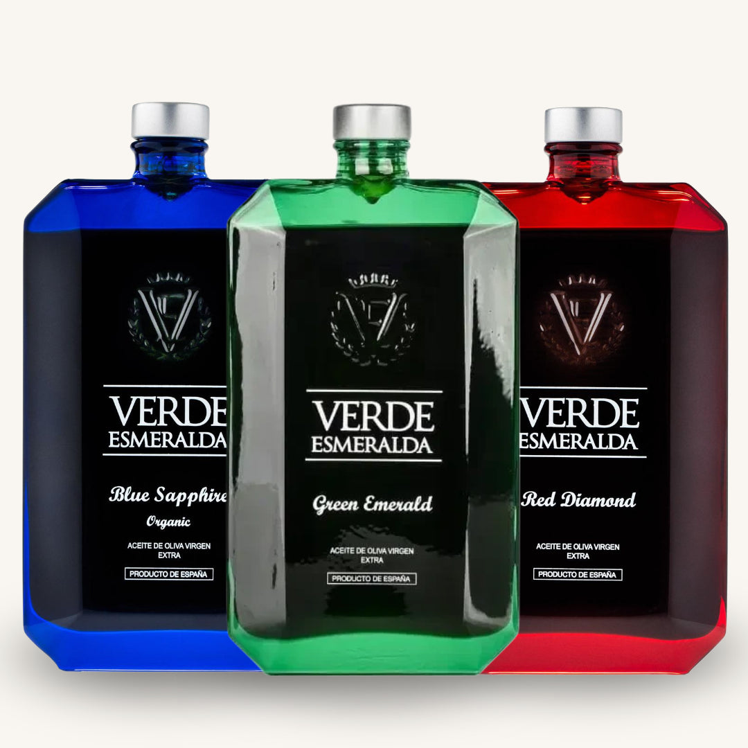 Verde Esmeralda Gemas Pack | 3x500ml Picual, Royal & Organic EVOO